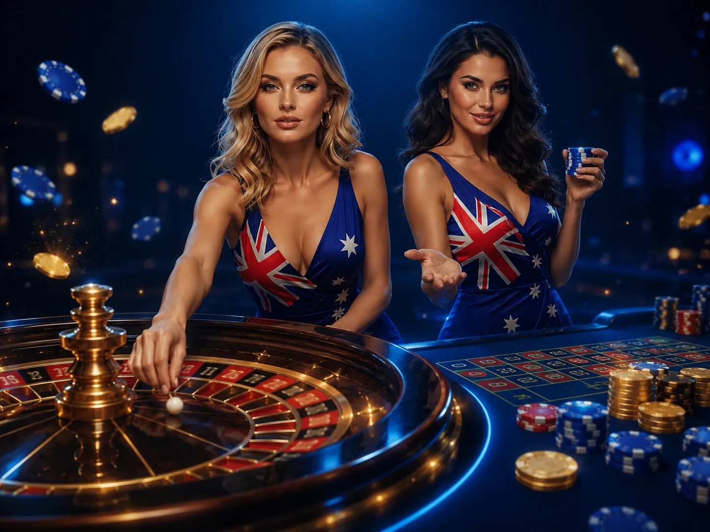 Golden Roulette Spin Chips Elegance