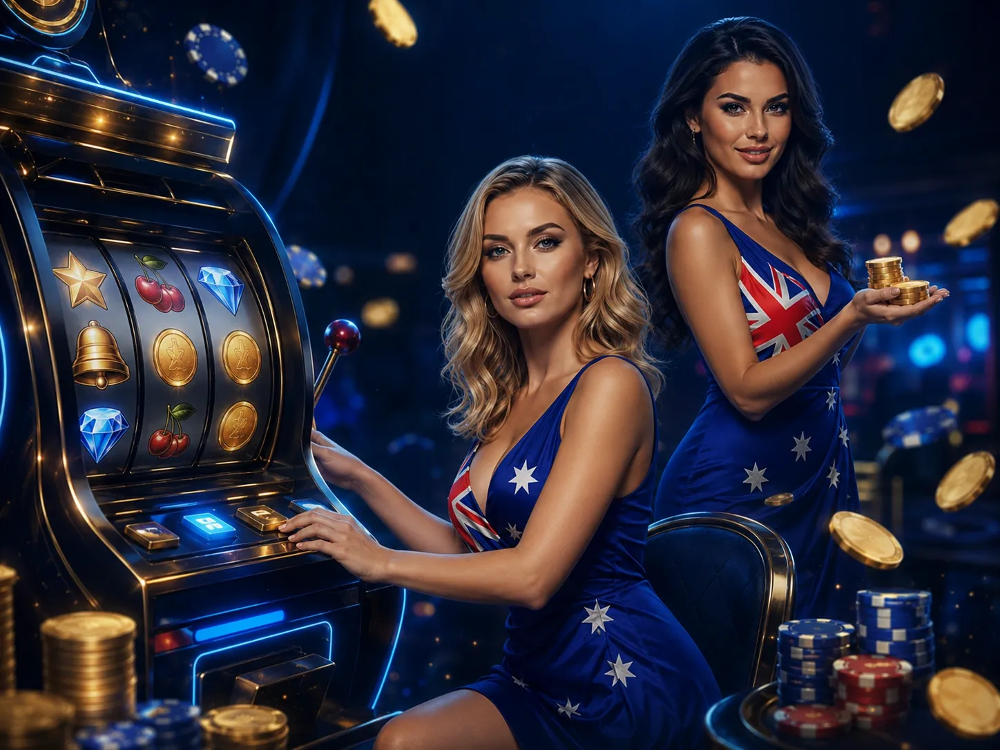 Lucky Slot Jackpot Glow Night